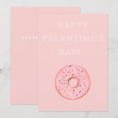 Carte de Donut de la Saint-Valentin (Devant / Derrière)