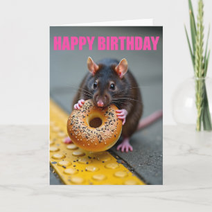 Carte de donut de souris mignonne
