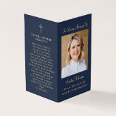 Carte de dossier Gold Script 2 Photo Blue Memorial (Outside)