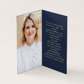 Carte de dossier Gold Script 2 Photo Blue Memorial (Inside)