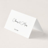 Carte de dossier Mariage photo de script moderne (Back)