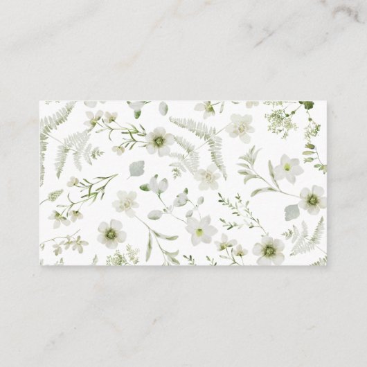 Carte de douche à affichage botanique (Dos)