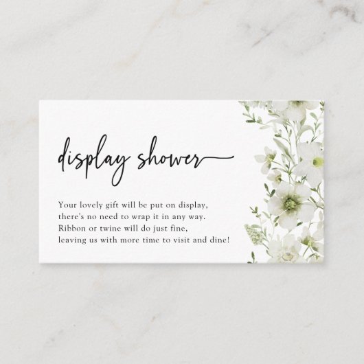 Carte de douche à affichage botanique (Devant)