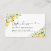 Carte de douche à Baby shower Citrus citron (Devant)