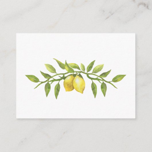 Carte de douche à écran plat avec citrons doux et  (Dos)