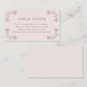 Carte de douche à écran rose (Devant / Derrière)