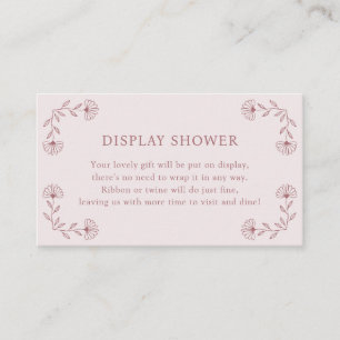 Carte de douche à écran rose
