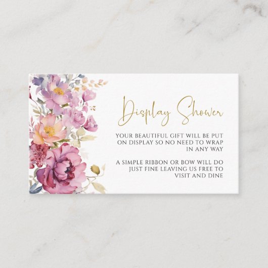 Carte de douche à écran violet Fleur sauvage (Devant)