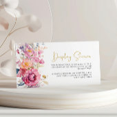 Carte de douche à écran violet Fleur sauvage