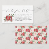 Carte de douche bébé 'Bébé il fait froid dehors'  (Devant / Derrière)