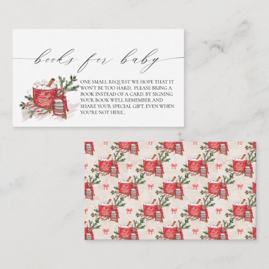 Carte de douche bébé 'Bébé il fait froid dehors'  (Devant / Derrière)