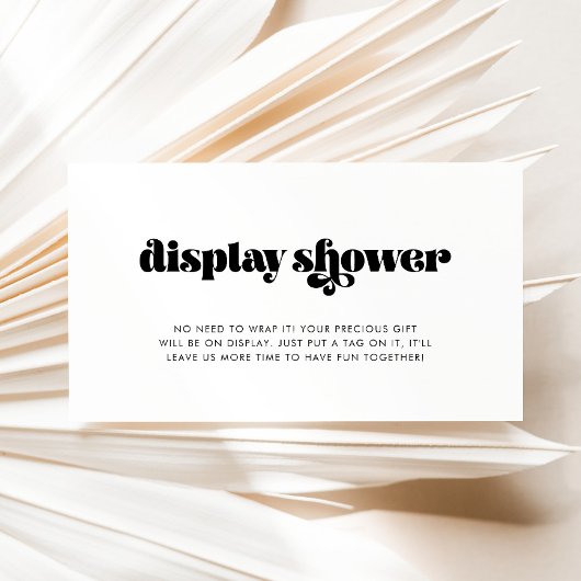 Carte de douche d'affichage de script rétro vintag