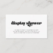 Carte de douche d'affichage de script rétro vintag (Devant)