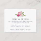 Carte de douche d'affichage du jardin rosé (Devant)