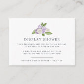 Carte de douche d'affichage du jardin rosé | Lilac (Devant)