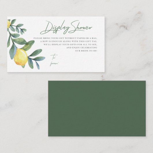 Carte de douche d'affichage, Pas d'emballage, Fête (Devant / Derrière)