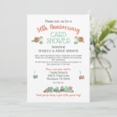 Carte de douche d'anniversaire 50 ans Oiseaux (Debout devant)
