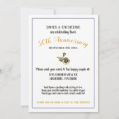 Carte de douche d'anniversaire doré avec photo (Dos)