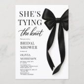Carte de douche de mariage avec code QR She's Tyin (Devant)