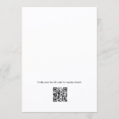 Carte de douche de mariage avec code QR She's Tyin (Dos)