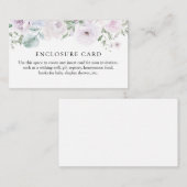 Carte de douche florale violette et lavande (Devant / Derrière)