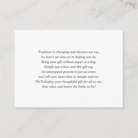 Carte de douche nuptiale à écran blanc simple + ét (Devant)