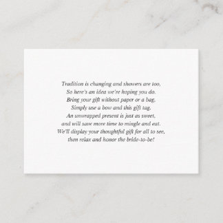 Carte de douche nuptiale à écran blanc simple + ét