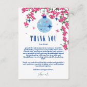 Carte de douche nuptiale Merci grec Bougainvillea (Devant)