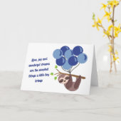 Carte de douche pour bébé garçon (Fleur jaune)