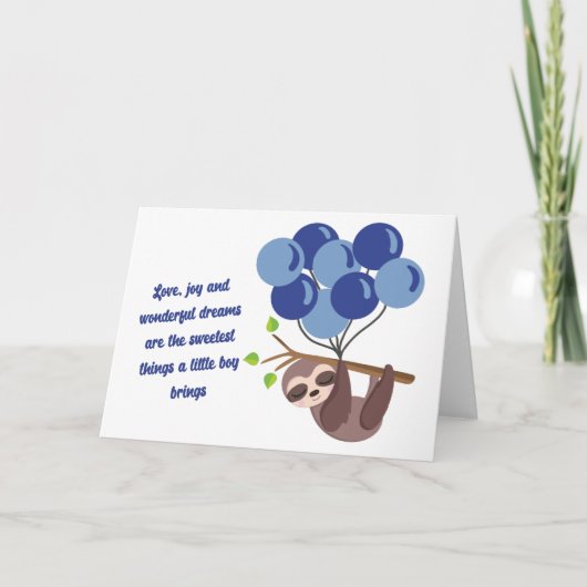 Carte de douche pour bébé garçon (Devant)