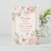 Carte de douche romantique à fleurs (Debout devant)