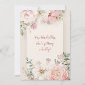 Carte de douche romantique à fleurs (Dos)