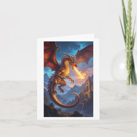 Carte de dragon de fantaisie vierge (Devant)