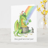 Carte de dragon de la Saint Patrick (Fleur jaune)