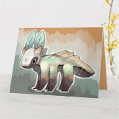 Carte de dragon fantaisie (Fleur jaune)