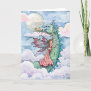 Carte de dragon fée Cloud Busting par Molly Harris