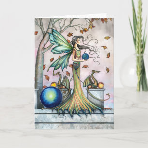 Carte de dragon fée d'automne par Molly Harrison
