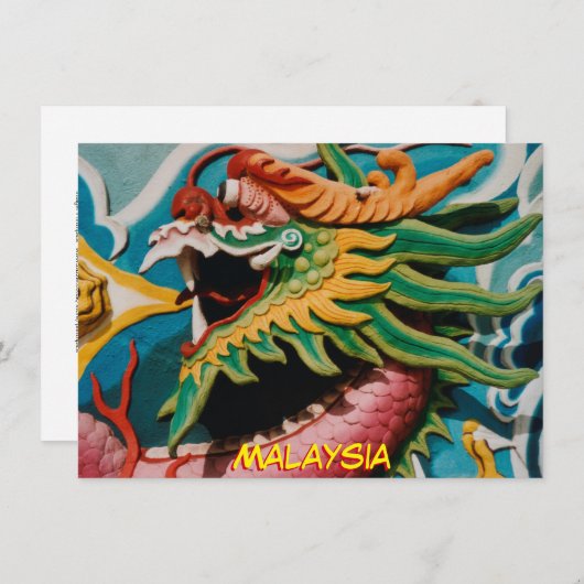 Carte de dragon malaisienne (Devant / Derrière)