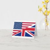 Carte de drapeau américain à double citoyen (Fleur jaune)