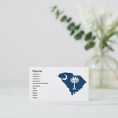 Carte de drapeau de la Caroline du Sud (Debout devant)