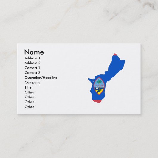 Carte de drapeau de la Guam (Devant)