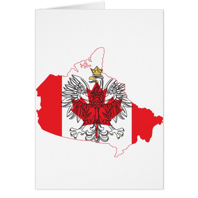 Carte de drapeau de la Pologne Canada (Devant)