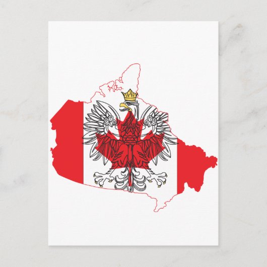 Carte de drapeau de la Pologne Canada (Devant)