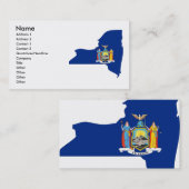 Carte de drapeau de New York (Devant / Derrière)
