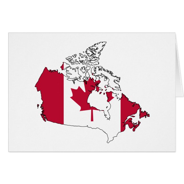 Carte de drapeau du Canada (Devant horizontal)