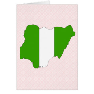 Carte de drapeau du Nigéria normale