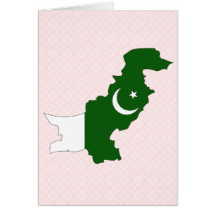 Carte de drapeau du Pakistan normale