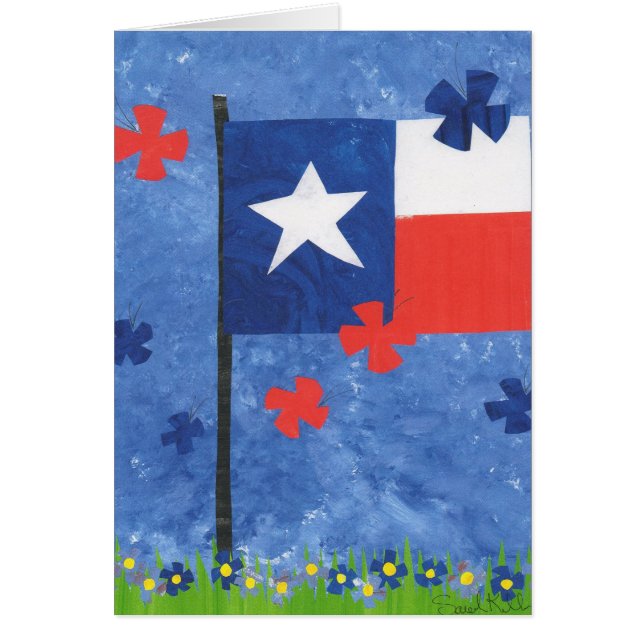 Carte de drapeau du Texas (Devant)