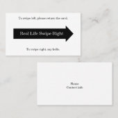 Carte de droite Balayage de la vie réelle (Devant / Derrière)