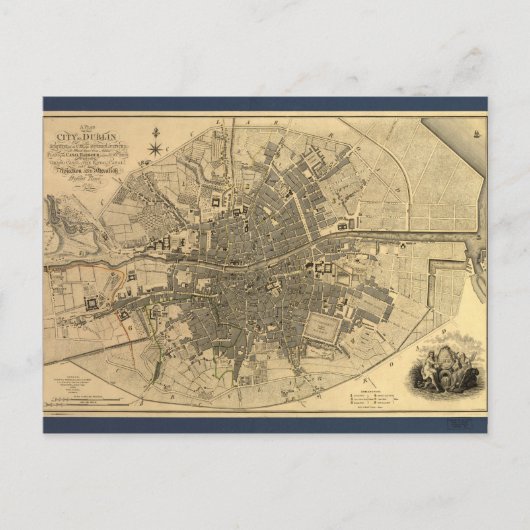 Carte de Dublin Irlande 1797 (Devant)